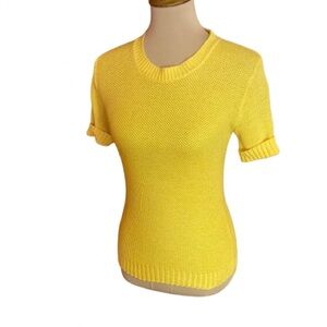 Vintage 70s Yellow Crew Neck Sweater